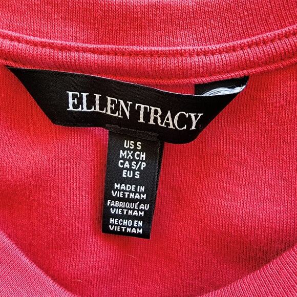 Ellen Tracy Crew Neck Short Sleeve Knee Length Shirt Dress - Picture 4 of 5